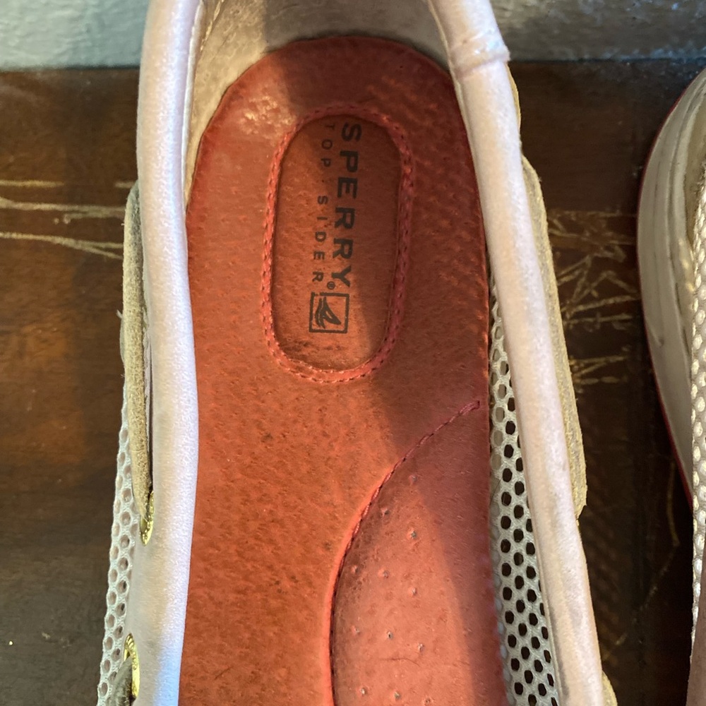 Sperry Women's Boat Shoes Flats in Cream and Pink - Picture 3 of 8